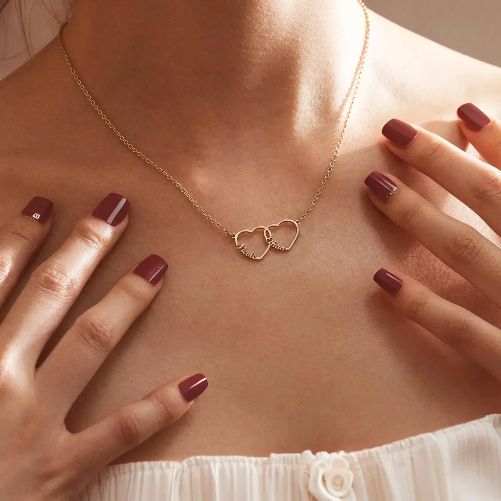 Collier personnalisé avec cœur et nom