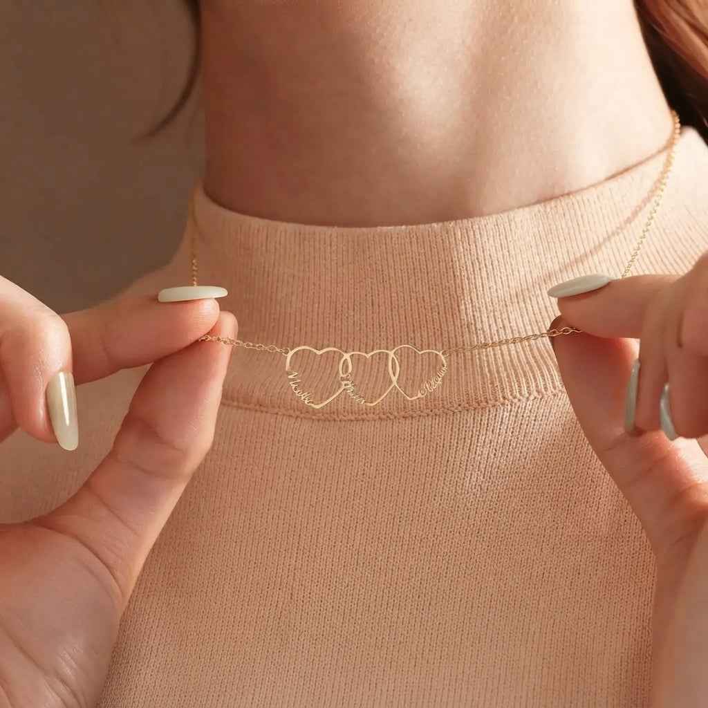 Collier personnalisé avec cœur et nom